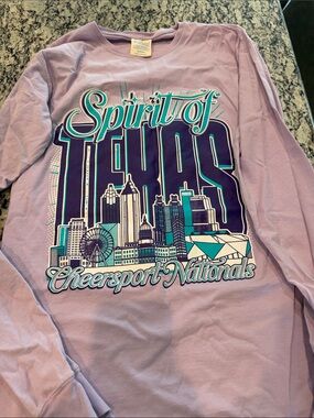 Spirit of Texas Cheersport Nationals Long Sleeve Kids Shirt - Lavender